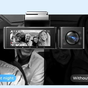 AZDOME 4K Dash Cam with Wi-Fi, GPS & Rear Camera